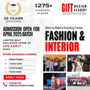 Students learning Interior and Fashion Design courses in Kolkata with practical training and placement assistance at GIFT Design Academy