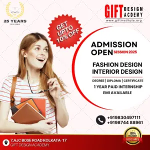 Students learning Interior and Fashion Design courses in Kolkata with practical training and placement assistance at GIFT Design Academy