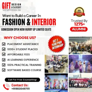 Students learning Interior and Fashion Design courses in Kolkata with practical training and placement assistance at GIFT Design Academy
